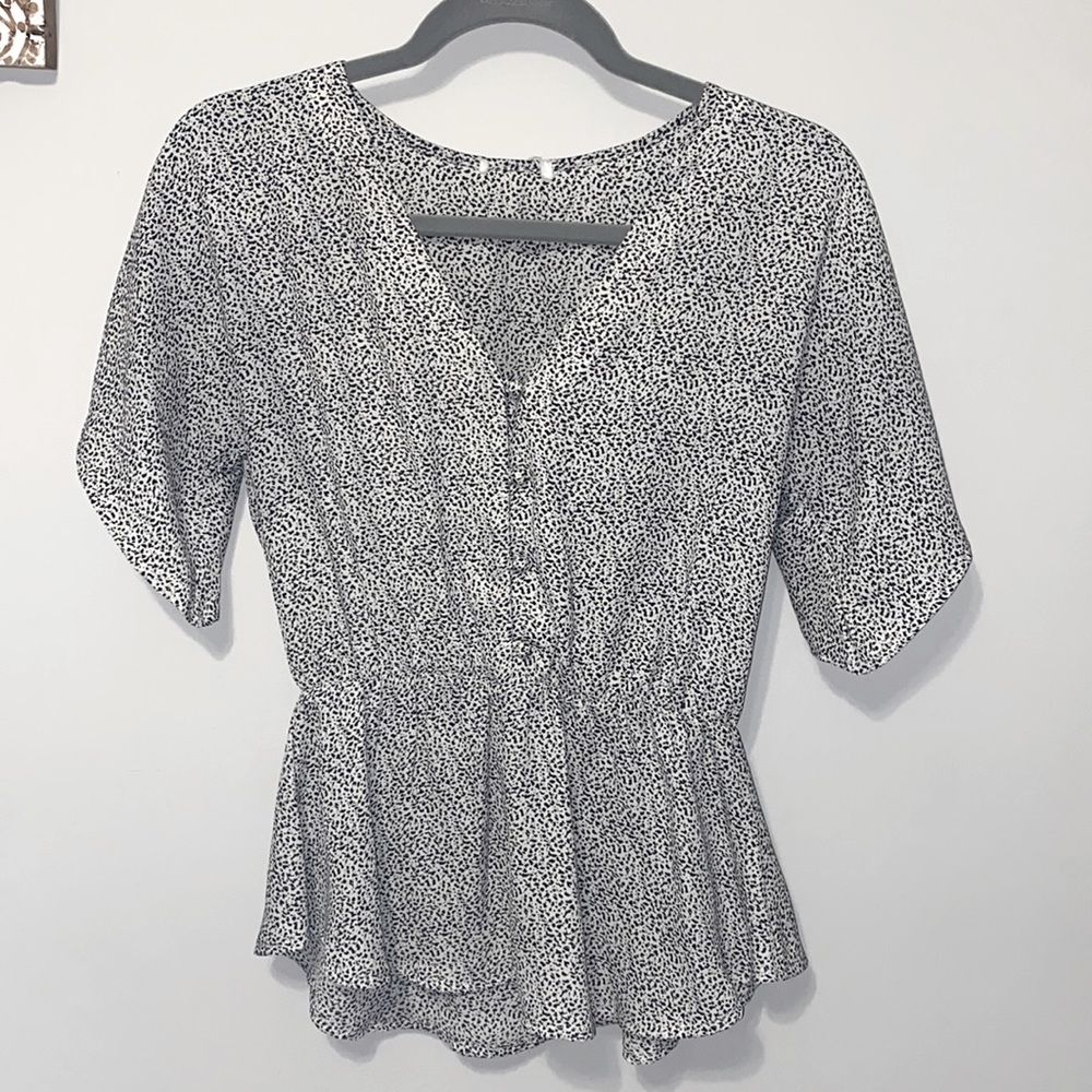 Black and White Blouse